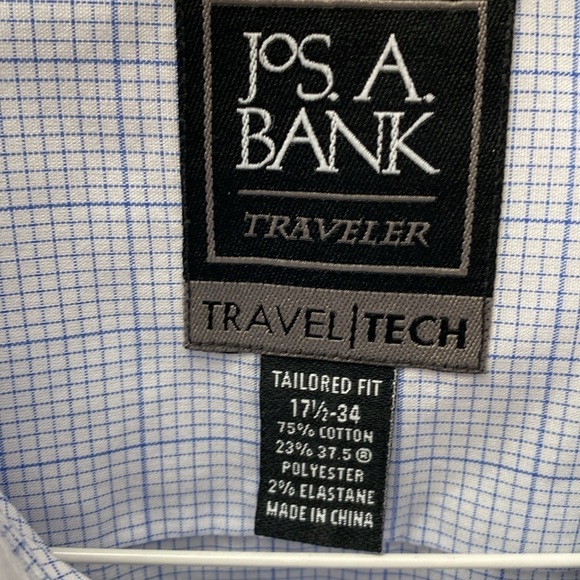 F mens Jos. A. Bank dressy long sleeve button up shirt size 17.5. See note - Picture 5 of 5